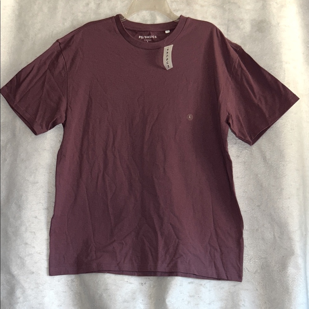 PacSun Men's Maroon Short Sleeve Tee Size L